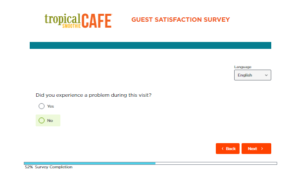 Tropical Smoothie Cafe experience